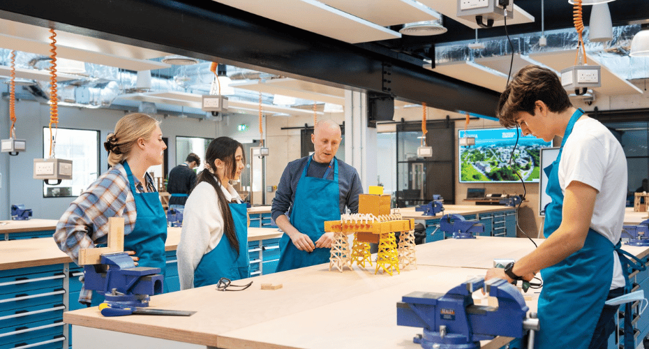 Students in a workshop at the MakerSpace facility